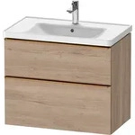 Duravit Waschtischunterschrank wandh&auml;ngend &bdquo;D-Neo&ldquo; 78,4 &times; 62,5 &times; 45,2 cm Eiche
