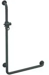 HEWI Winkelgriff mit Brausehalter Serie 801 Anthrazitgrau
