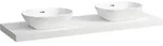 Waschtisch-Platte LANI 495x1570x65 mit Ausschnitt links und rechts inklusive 3