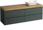 Waschtischunterbau+Waschtischplatte (MODULAR SYSTEM) LANI 495x1570x580 mit...
