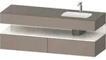 Einbauwaschtisch mit Konsolenwaschtischunterbau &bdquo;Qatego&ldquo; 160 &times; 55 &times; 60...