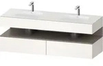 Einbauwaschtisch mit Konsolenwaschtischunterbau &bdquo;Qatego&ldquo; 160 &times; 55 &times; 60...