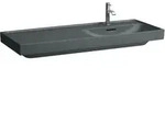 Waschtisch MEDA 460x1200x160 Ablage links 1 Hahnloch mit &Uuml;berlauf Wei&szlig;