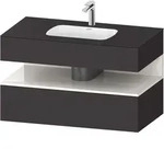 Einbauwaschtisch mit Konsolenwaschtischunterbau &bdquo;Qatego&ldquo; 100 &times; 55 &times; 60 cm, ohne