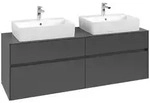 Villeroy & Boch Collaro Waschbeckenunterschrank C137B0, 1600x548x500mm, Graphite