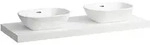 Waschtisch-Platte LANI 495x1370x65 mit Ausschnitt links und rechts inklusive 2