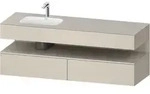 Einbauwaschtisch mit Konsolenwaschtischunterbau &bdquo;Qatego&ldquo; 160 &times; 50 &times; 60...