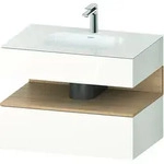 Einbauwaschtisch mit Konsolenwaschtischunterbau &bdquo;Qatego&ldquo; 80 &times; 55 &times; 60 cm,...