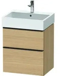 Duravit Waschtischunterschrank wandh&auml;ngend &bdquo;D-Neo&ldquo; 58,4 &times; 62,5 &times; 44,2 cm Eiche