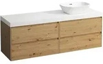 Waschtischunterbau+Waschtischplatte (MODULAR SYSTEM) LANI 495x1570x580 mit...