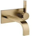 Dornbracht MEM Waschtisch-Wand-Einhandbatterie mit Abdeckplatte Dark Brass...