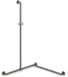 HEWI Duschhandlauf System 900 PG56, Edelstahl, pulverbeschichtet, Dunkelgrau