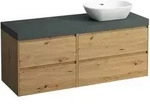 Waschtischunterbau+Waschtischplatte (MODULAR SYSTEM) LANI 495x1370x580 mit...