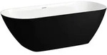 Laufen Badewanne &bdquo;LUA&ldquo; freistehend 170 &times; 75 cm in Schwarz (matt) / Wei&szlig;