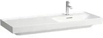 Waschtisch MEDA 460x1200x160 Ablage links 1 Hahnloch mit &Uuml;berlauf Wei&szlig;