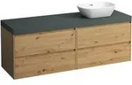 Waschtischunterbau+Waschtischplatte (MODULAR SYSTEM) LANI 495x1570x580 mit...