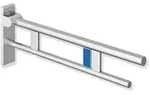 HEWI St&uuml;tzklappgriff Duo Design B, Edelstahl, 750 mm Ausladung