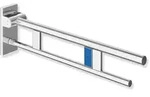 HEWI St&uuml;tzklappgriff Duo, Design A, Edelstahl, verchromt, Ausladung 900 mm,...