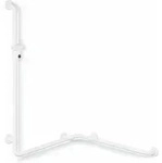 HEWI Duschhandlauf mit Brausehalterstange Serie 801, Polyamid, Stahlkern, 1100...