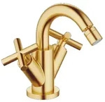Dornbracht TARA Bidet-Einlochbatterie mit Ablaufgarnitur - Messing geb&uuml;rstet (23kt