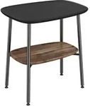 Plural Beistelltisch 57 x 59 cm Eiche Dunkel Echtholz Schwarz Matt