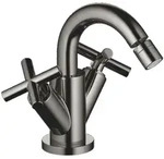 Dornbracht TARA Bidet-Einlochbatterie mit Ablaufgarnitur - Dark Chrome, Ausladung 124
