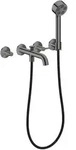 Hansgrohe AXOR One 3-Loch Wannenarmatur Unterputz Polished Black Chrome,...