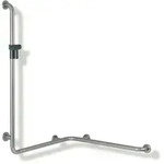 HEWI Duschhandlauf mit Brausehalterstange, links, Serie 805 Classic, Signalwei&szlig;