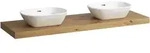 Waschtisch-Platte LANI 495x1570x65 mit Ausschnitt links und rechts inklusive 3