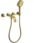 Hansgrohe AXOR Citterio 3-Loch Wannenarmatur Polished Gold Optic, Ausladung 222 mm,