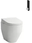 CLEANET PRO Sp&uuml;lrandloses Stand-WC mit Dusch-WC Aufsatz, Abgang waagrecht oder