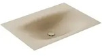 KEUCO EDITION 11 ART Emaille-Waschtisch ohne Hahnlochbohrung 806x4x493 sand