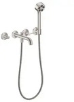 Hansgrohe AXOR One 3-Loch Wannenarmatur Unterputz, Edelstahl Optic, Ausladung 220 mm,