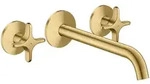 Hansgrohe AXOR One 3-Loch Wannenarmatur Unterputz Wandmontage Brushed Gold Optic