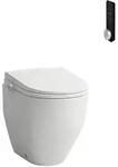 CLEANET PRO LITE Sp&uuml;lrandloses Stand-WC mit Dusch-WC Aufsatz, Abgang waagrecht...