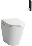 CLEANET MEDA Sp&uuml;lrandloses Stand-WC mit Dusch-WC Aufsatz Silent Flush, Abgang