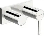 HansaRONDA Einhebelmischer Fertigmontageset f&uuml;r Wanne/Brause, 4459 Rosette eckig 4.0