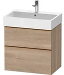 Duravit Waschtischunterschrank wandh&auml;ngend &bdquo;D-Neo&ldquo; 68,4 &times; 62,5 &times; 44,2 cm Eiche