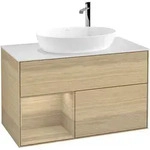 Villeroy & Boch Finion Waschbeckenunterschrank F89, 1000x603x501mm, mit Beleuchtung,
