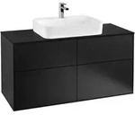 Villeroy & Boch Finion Waschbeckenunterschrank F38, 1200x603x501mm, Black Matt