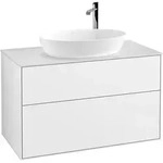 Villeroy & Boch Finion Waschbeckenunterschrank F88 1000x603x501mm Glossy White