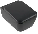 Villeroy & Boch WC-Set Skyla 4682CL, oval, 370x530 mm, Pure Black CeramicPlus,