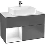 Villeroy & Boch Waschbeckenunterschrank Finion F11, anthrazit matt lackiert / glossy