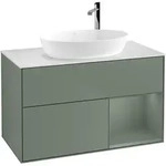 Villeroy & Boch Finion Waschbeckenunterschrank F90 1000x603x501mm Olive Matt/Glass