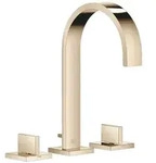 Dornbracht MEM Waschtisch-Dreilochbatterie mit Ablaufgarnitur, Champagne (22kt...