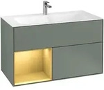 Villeroy & Boch Finion Waschbeckenunterschrank F03 996x591x498mm Olive Matt/Gold Matt