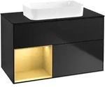 Villeroy & Boch Finion Waschbeckenunterschrank F65, 1000 x 603 x 501 mm, Black Matt