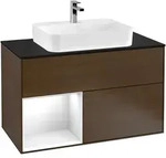 Villeroy & Boch Waschbeckenunterschrank Finion F36, Walnut Veneer,...
