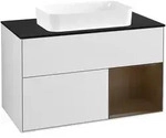 Villeroy & Boch Waschbeckenunterschrank Finion F66, Eckig, White Matt Lacquer /