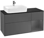 Villeroy & Boch Waschbeckenunterschrank Finion F15, Anthracite Matt Lacquer,